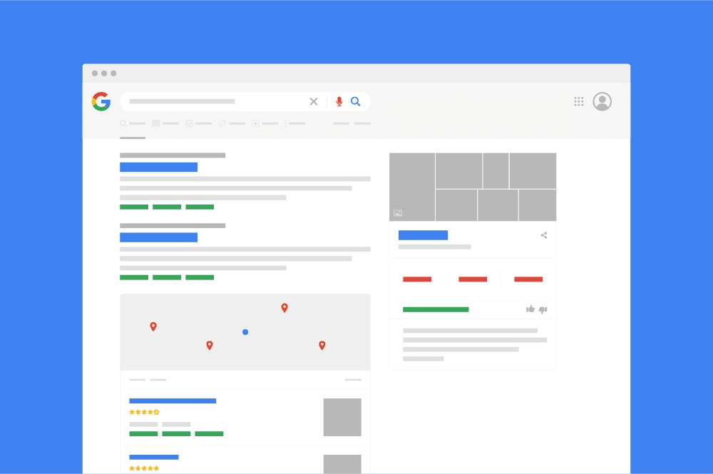 Google search sample page
